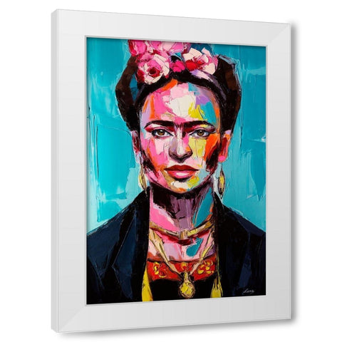 Freida White Modern Wood Framed Art Print by Tikhonova, Lana