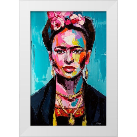 Freida White Modern Wood Framed Art Print by Tikhonova, Lana