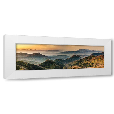 Jinshanling Mountains White Modern Wood Framed Art Print by Delimont, Danita