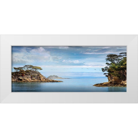 Coastal Sanctuary White Modern Wood Framed Art Print by Calascibetta, Mike