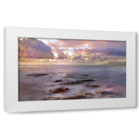 Blue Way White Modern Wood Framed Art Print by Calascibetta, Mike