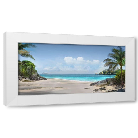 Down in Mexico White Modern Wood Framed Art Print by Calascibetta, Mike