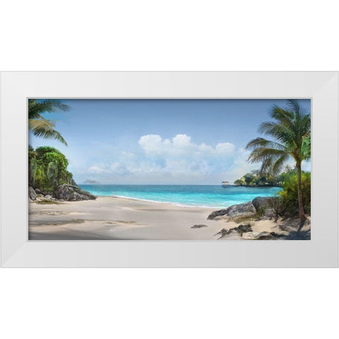 Down in Mexico White Modern Wood Framed Art Print by Calascibetta, Mike
