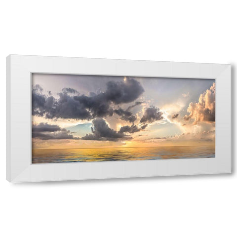 Heavenly Sunset White Modern Wood Framed Art Print by Calascibetta, Mike
