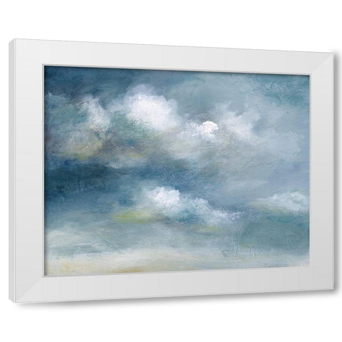 Cloud Poetry White Modern Wood Framed Art Print by Nan