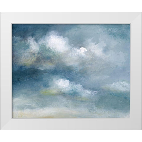 Cloud Poetry White Modern Wood Framed Art Print by Nan