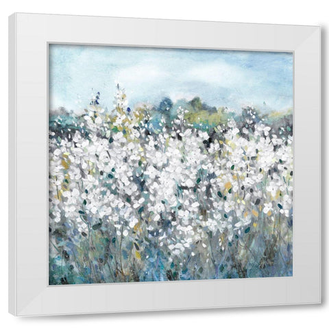 Fields in Bloom White Modern Wood Framed Art Print by Robinson, Carol