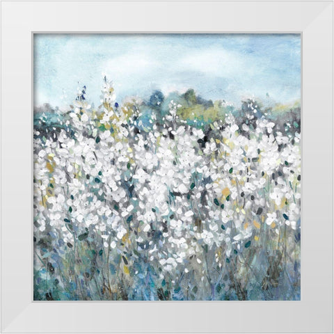 Fields in Bloom White Modern Wood Framed Art Print by Robinson, Carol