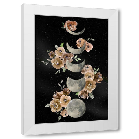 Bohemian Lunar White Modern Wood Framed Art Print by Santiago, Daniela