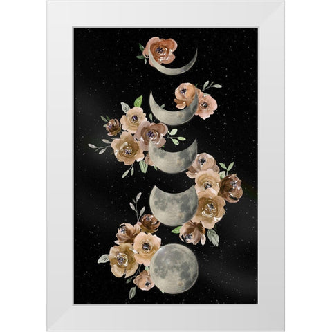 Bohemian Lunar White Modern Wood Framed Art Print by Santiago, Daniela