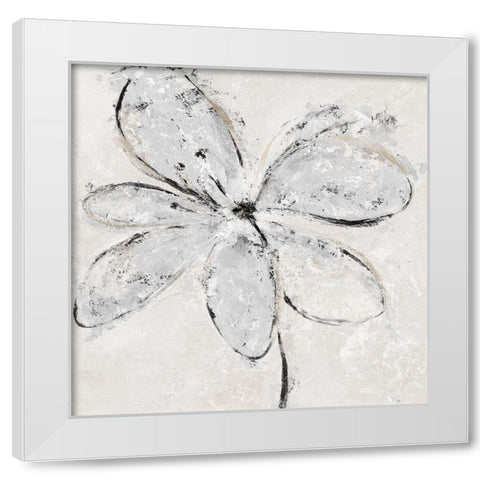 Neutral Gesture White Modern Wood Framed Art Print by Craven, Katrina
