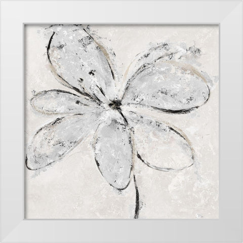 Neutral Gesture White Modern Wood Framed Art Print by Craven, Katrina