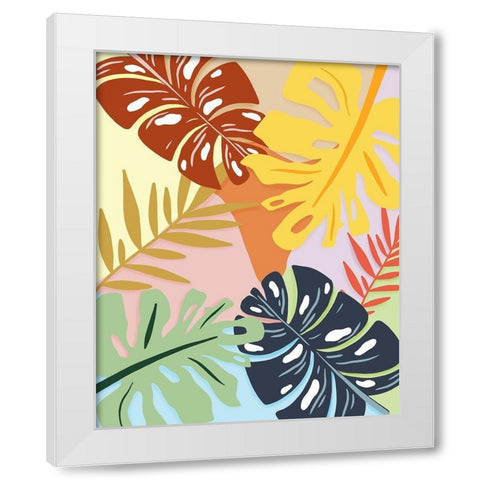 Tropical Foliage II White Modern Wood Framed Art Print by Carpentieri, Natalie