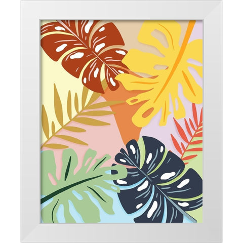 Tropical Foliage II White Modern Wood Framed Art Print by Carpentieri, Natalie