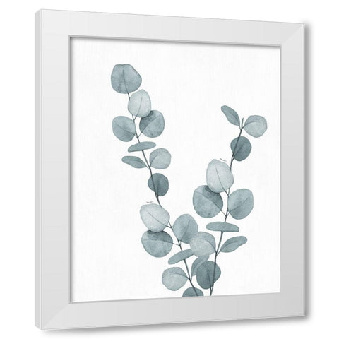 Blue Botanical Wash III White Modern Wood Framed Art Print by Knutsen, Conrad