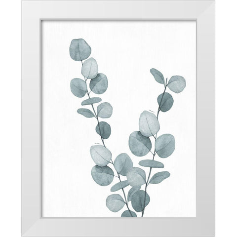 Blue Botanical Wash III White Modern Wood Framed Art Print by Knutsen, Conrad