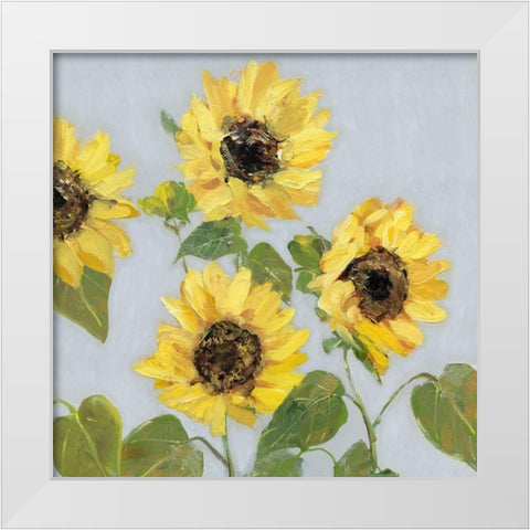 Sunflower Array I White Modern Wood Framed Art Print by Swatland, Sally