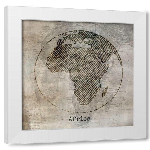 Africa White Modern Wood Framed Art Print by Jill, Susan