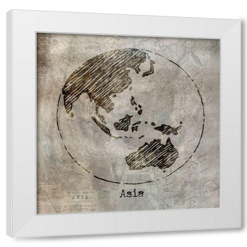 Asia White Modern Wood Framed Art Print by Jill, Susan