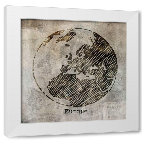 Europe White Modern Wood Framed Art Print by Jill, Susan