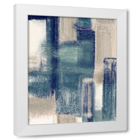 Blue Horizon II White Modern Wood Framed Art Print by Jill, Susan