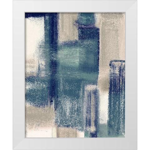 Blue Horizon II White Modern Wood Framed Art Print by Jill, Susan