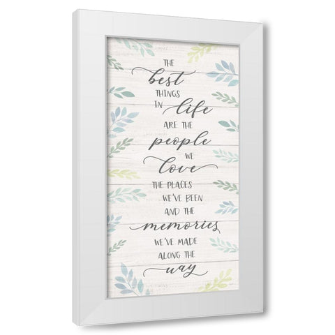 Best Things White Modern Wood Framed Art Print by Carpentieri, Natalie