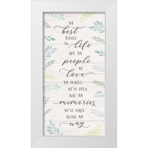 Best Things White Modern Wood Framed Art Print by Carpentieri, Natalie