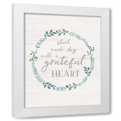 Start Each Day White Modern Wood Framed Art Print by Carpentieri, Natalie