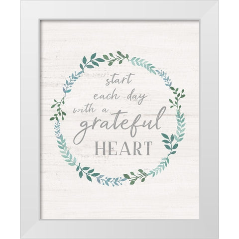 Start Each Day White Modern Wood Framed Art Print by Carpentieri, Natalie