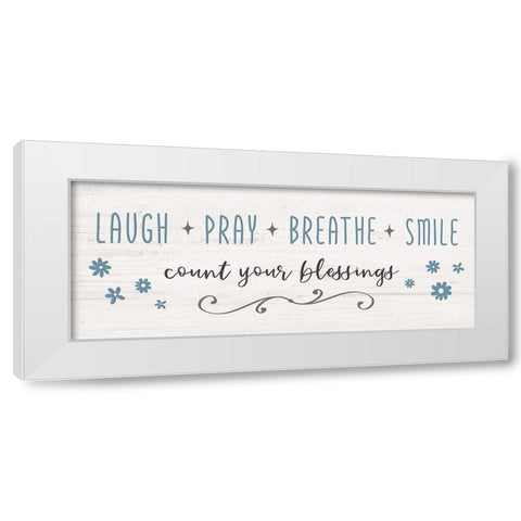 Count Your Blessings White Modern Wood Framed Art Print by Carpentieri, Natalie
