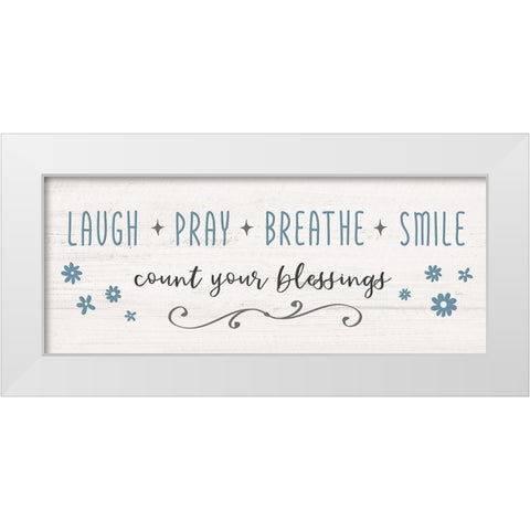 Count Your Blessings White Modern Wood Framed Art Print by Carpentieri, Natalie