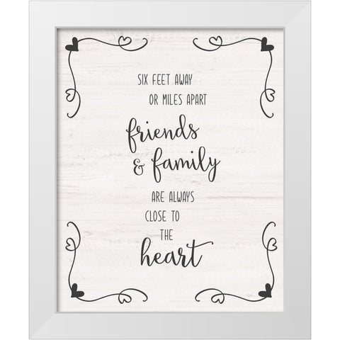 Six Feet White Modern Wood Framed Art Print by Carpentieri, Natalie