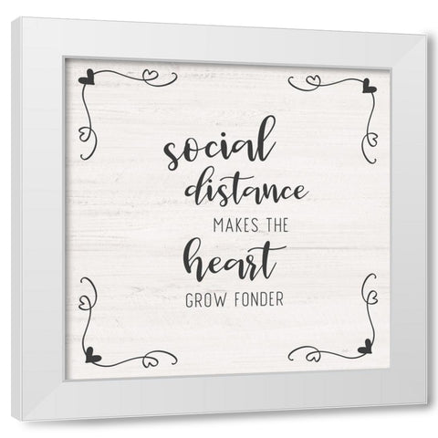 Social Distance White Modern Wood Framed Art Print by Carpentieri, Natalie