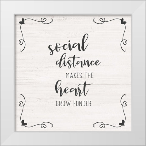 Social Distance White Modern Wood Framed Art Print by Carpentieri, Natalie