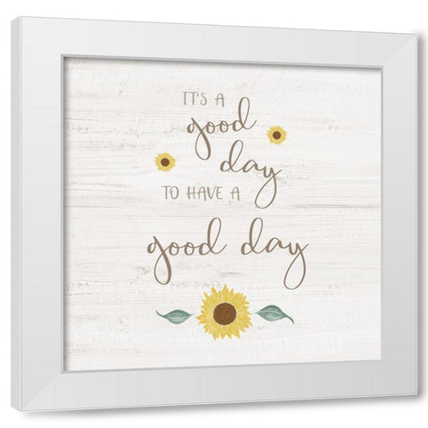 Good Day White Modern Wood Framed Art Print by Carpentieri, Natalie
