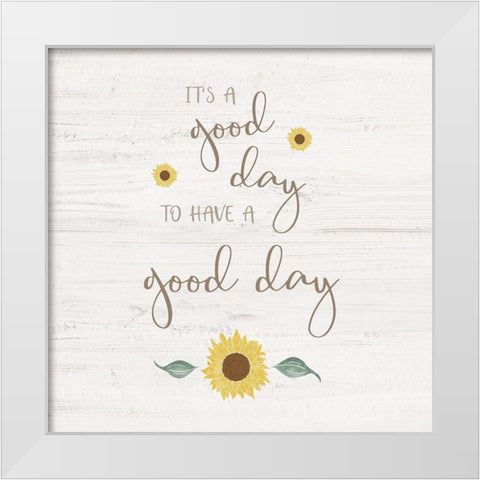 Good Day White Modern Wood Framed Art Print by Carpentieri, Natalie