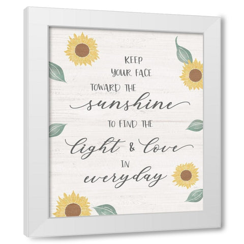 Toward The Sun White Modern Wood Framed Art Print by Carpentieri, Natalie