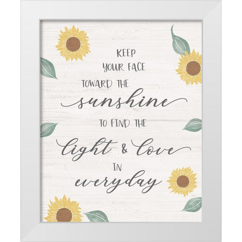 Toward The Sun White Modern Wood Framed Art Print by Carpentieri, Natalie