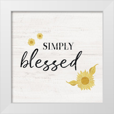 Simply Blessed White Modern Wood Framed Art Print by Carpentieri, Natalie