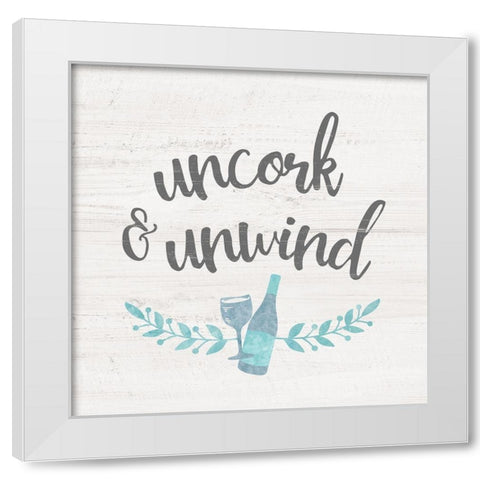 Wine OClock White Modern Wood Framed Art Print by Carpentieri, Natalie