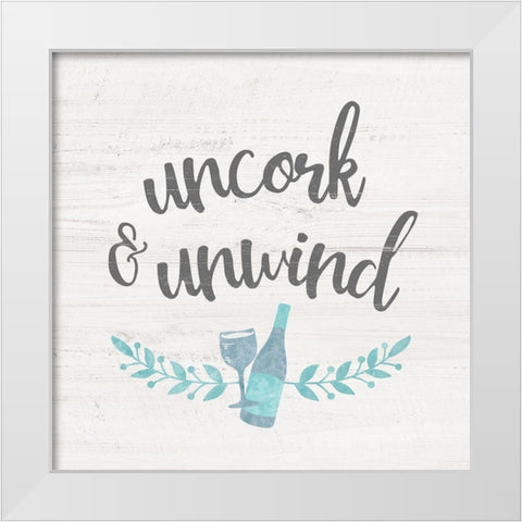 Wine OClock White Modern Wood Framed Art Print by Carpentieri, Natalie