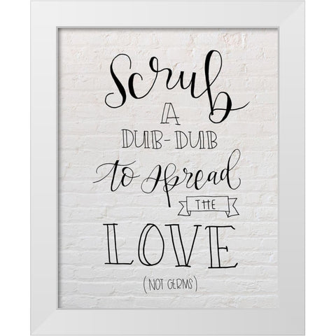 Scrub a Dub Dub White Modern Wood Framed Art Print by Murray, Amanda