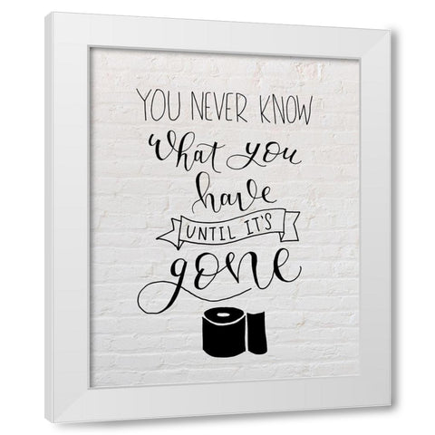 Until its Gone White Modern Wood Framed Art Print by Murray, Amanda