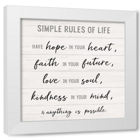 Anything is Possible White Modern Wood Framed Art Print by Carpentieri, Natalie