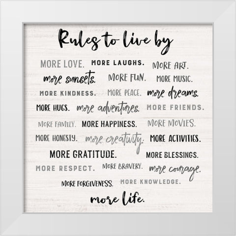 More Life White Modern Wood Framed Art Print by Carpentieri, Natalie