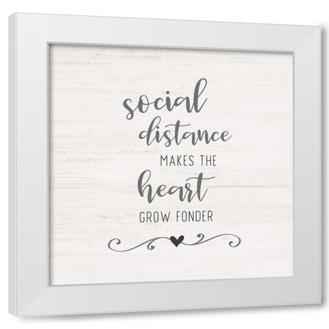 Heart Fonder White Modern Wood Framed Art Print by Carpentieri, Natalie