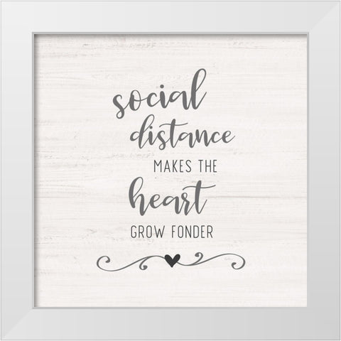 Heart Fonder White Modern Wood Framed Art Print by Carpentieri, Natalie