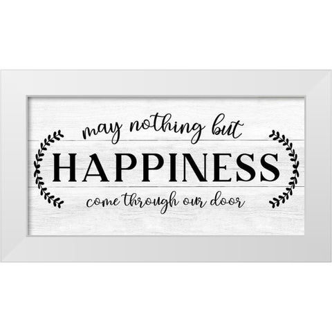 Through Our Door White Modern Wood Framed Art Print by CAD Designs