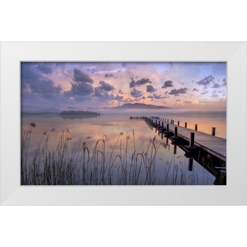 Purple Haze White Modern Wood Framed Art Print by Calascibetta, Mike